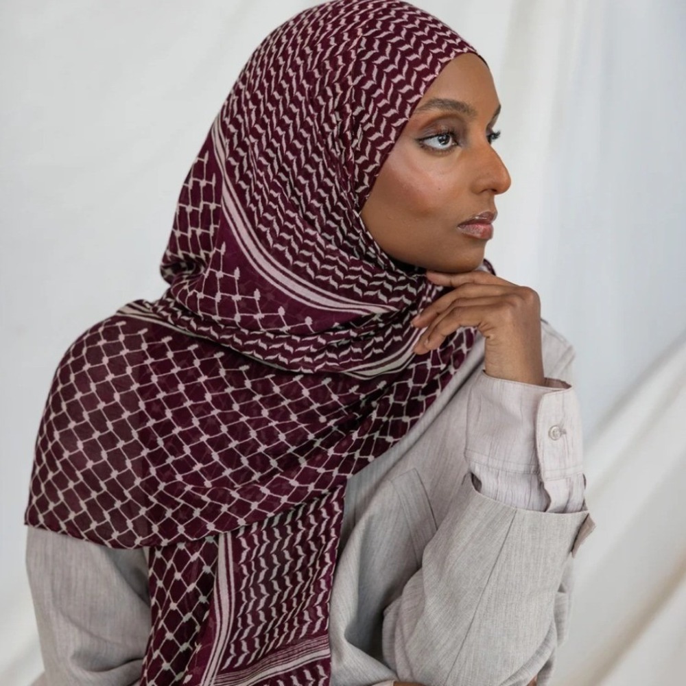 Vela Pomegranate Kuffiyeh Modal Hijab Scarf Standard Size NWT